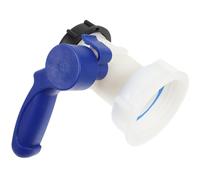 Ipetboom Vanne de Réservoir Ibc en Plastique Dn40 Adaptateur pour Tuyau D'arrosage, Vanne de Sortie Facile à Utiliser pour Container et Cuve