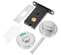 Ipetboom Verrou de Porte pour Salle de Bain 53 MM en Acier Inoxydable 304 Brossé Indicateur Lumineux Rouge/Vert « Occupé/ » Verrou sans Clé pour Toilettes Publiques et Cabines Sanitaires