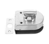 Ipetboom Verrou de Porte Vitrée au Sol en Acier Inoxydable sans Perçage avec Bouton Rotatif Loquet de Porte Coulissante sans Cadre Moustiquaire en Verre Installation Manuelle Rapide