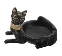 Ipetboom Vide-poches Multifonction en Résine, Plateau de Rangement à Bijoux et Petits Objets, Statue Décorative Chat Égyptien, Plateau Décoratif pour Bureau, Porte-bijoux Pratique
