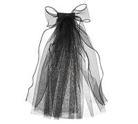 Ipetboom Voile Noir Avec Nœud Voile Gothique Pour Mariée Coiffe De Mariage Accessoire De Coiffure Cosplay Fête