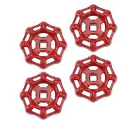 Ipetboom Volant de Remplacement pour Vanne à Guillotine en Fer Rouge, 4pcs, Haute Performance Trou Carré 6x6mm, pour Remplacement de Poignée de Portail