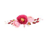 Ipetboom Wedding Headpiece Floral Hair Wreath Headband With Artificial Peony For Bride Elegant Chinese Style Bridal Hair Accessories For Traditional Weddings And Proms