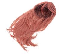 Ipetboom Wig Rose Longue Lisse Mi-partie Fibres Résistantes Chaleur Perruque Féminine Réaliste pour Cosplay Fête et Usage Quotidien