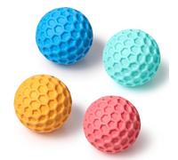 iPettie Lot de 4 balles couinantes pour chien en nid d'abeille