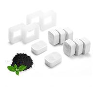 iPettie Lot de 8 filtres à charbon actif de rechange + 2 filtres en mousse de rechange Pour fontaine à boire automatique en céramique pour chat/chien