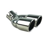 IPEVMLZ 1 Pièce Buse D’échappement À Double Sortie Pour Voiture Acier Inoxydable Embout D’échappement Silencieux Double Tube Pour General Accessoires Auto(Square)