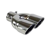 IPEVMLZ 1 Pièce Buse D’échappement À Double Sortie Pour Voiture Acier Inoxydable Embout D’échappement Silencieux Double Tube Pour General Accessoires Auto(Round)
