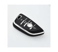 IPEVMLZ 4 Boutons Coque D'Étui Clé Voiture TPU Protection Intégrale pour X1 X3 X5 X6 Series 1 2 5 7 F15 F16 E53 E70 E39 F10 F30 G30 2023(Noir Argent)