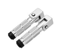 IPEVMLZ 90 Degrés Fixes Pliants Repose-Pieds Pied avant arrière Pédale Universelle Accessoires Modifiés Moto 1 Paire(Argent)