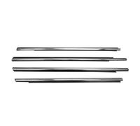 IPEVMLZ 9805767980 Pour Citroen Pour Elysee 2014 2015 2016 4 Pcs Bande De Protection Chrome Noir Joint En Caoutchouc Pour Vitre(Chrome)