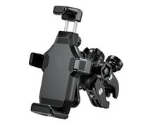 IPEVMLZ Accessoires De Cyclisme Support Téléphone Moto Antivibration avec Rotule 1 Pouce Guidon Antivol pour Cellulaires 4.7" À 7.2"(Handlebar)