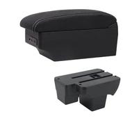 IPEVMLZ Boîte À Accoudoir Auto Pour VW Pour Polo 2019 2020 2021 2022 2023 2024 Boîte De Rangement Interface USB(Ligne blanche E1)