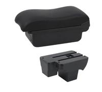 IPEVMLZ Boîte À Accoudoir Auto Pour VW Pour Polo 2019 2020 2021 2022 2023 2024 Boîte De Rangement Interface USB(Ligne noire B2)