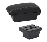 IPEVMLZ Boîte D'accoudoir Auto Pour Chery Pour Tiggo 3X Pour Tiger 2 Cuir Console Centrale Boîte De Rangement(Ligne Blanche C1)