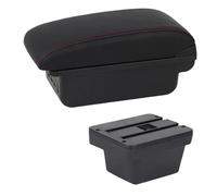 IPEVMLZ Boîte D'accoudoir Auto Pour Chery Pour Tiggo 3X Pour Tiger 2 Cuir Console Centrale Boîte De Rangement(Ligne Rouge C1)