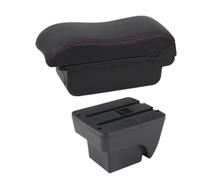 IPEVMLZ Boîte D'accoudoir Auto Pour SEAT Pour ARONA Réf. Boîte De Rangement Double Couche USB Accessoires Auto(A1 Noir rouge SANS USB)