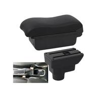 IPEVMLZ Boîte D'accoudoir Pour Voiture Pour Opel Pour Corsa D Accoudoir Pour Corsa Coffre De Rangement Pour Voiture En Cuir À Surface Incurvée(Ligne noire A2 Pas d'USB)