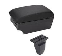 IPEVMLZ Cabrio Boîtier De Repose-bras Accoudoir Central Boîtier De Rangement Accessoires Avec Porte-gobelet Port USB Pour Peugeot 206 207 CC(B-Black black line)