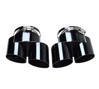 IPEVMLZ Embout D'échappement M60i En Acier Inoxydable Pour X5 X6 X7 G05 G06 G07 2020 2021 2022 2023 2024 2025(NOIR)