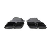 IPEVMLZ Embout D'échappement Quadruple En Acier Inoxydable Pour Mercedes Pour Benz C63 W205 C200 C300 C180 C260 2015+(NOIR)