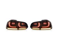 IPEVMLZ Feux Arrière De Voiture Pour VW Pour Golf 6 Mk6 2008-2013 | Ensemble De Feu Arrière Clignotant À Scintillement D'eau Qui Coule(Fumé)