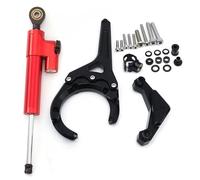 IPEVMLZ Kit De Montage De Support D'amortisseur De Direction En Carbone Pour Suzuki GSX-S1000 GSX-S1000F 2016 2017-2022(ROUGE)