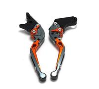 IPEVMLZ Leviers De Frein Et D'embrayage Extensibles Et Pliables En Aluminium Pour Moto Pour Suzuki GSXR125 GSX R 150 GSX-S125 GSXS 150(Titanium Orange)