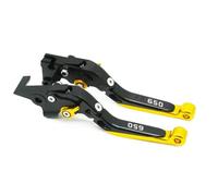 IPEVMLZ Leviers De Frein Et D'embrayage Pliables Et Réglables Pour Moto Pour Suzuki DL650 Pour V-Strom/XT 250 Pour Vstrom 650 2011-2022(Or noir)