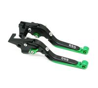IPEVMLZ Leviers De Frein Et D'embrayage Pliables Et Réglables Pour Moto Pour Suzuki DL650 Pour V-Strom/XT 250 Pour Vstrom 650 2011-2022(Noir vert)