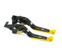 IPEVMLZ Leviers De Frein Et D'embrayage Réglables Et Pliables Pour Moto Pour Suzuki SV650 SV650S SV 650 SV650X 2016-2023(Or noir)