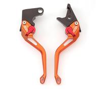 IPEVMLZ Leviers De Frein Et D'embrayage Réglables Pour Moto Pour Suzuki GSXR1000 K1 K2 K3 K4 2001-2004(Orange,Long)