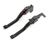 IPEVMLZ Leviers De Frein Et D'embrayage Réglables Pour Moto Pour Suzuki GSXR1000 K1 K2 K3 K4 2001-2004(NOIR,Long)