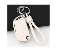 IPEVMLZ pour C1 C2 C3 C4 C5 pour XSARA pour PICA Étui De Clé Voiture TPU Coque Porte-clés Sac Accessoires(Blanc,1 Jeu)