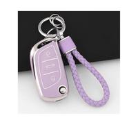 IPEVMLZ pour C1 C2 C3 C4 C5 pour XSARA pour PICA Étui De Clé Voiture TPU Coque Porte-clés Sac Accessoires(Violet,1 Jeu)
