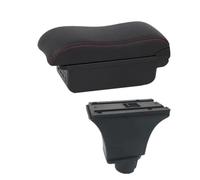 IPEVMLZ Pour Opel Pour Corsa C Boîte D'accoudoir Pour Opel Pour Corsa C Boîte De Rangement Central D'accoudoir Pour Voiture Rétrofit Avec USB(B1 Noir rouge 3USB)