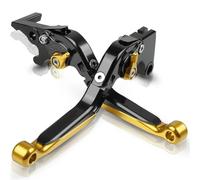 IPEVMLZ Pour Yamaha YZF R125 YZF-R125 Toutes Années 2014 2015 2016 2017 2018 2019 2020 Levier De Frein D'embrayage Extensible Et Pliable Pour Moto(Or noir)