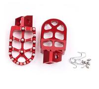 IPEVMLZ Repose-pieds de Motociclette Cale-pieds Pegs de Pied Pédale Pour Y&amaha TTR 90 110 125 250 TTR250 YZ80 YZ125 YZ250 YZ WR 200 250 500(ROUGE)