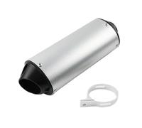 IPEVMLZ Silencieux D'échappement 28 Mm 32 Mm 38 Mm Pour Motos Tout-terrain Quads Et Motos Tout-terrain Pour 110 125 150 Cm³(Argent,38MM)