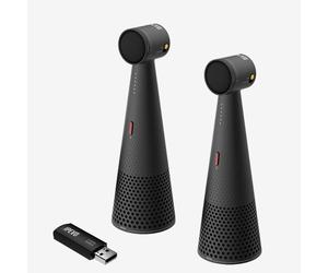 IPEVO DUET Speakerphones Bluetooth avec prise de voix à 360° et dongle sans-fil, parfaits pour profiter d'un son clair et d'une connexion immédiate