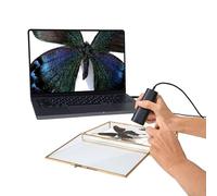 Ipevo P2V Ultra Caméra Objet 4K/13MP avec Clip pour caméra, Super Macro Focus 1 cm, Portable, Webcam et caméra Doc, Microphone intégré avec réduction du Bruit IA, pour démo en Gros Plan, enseignement