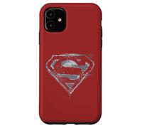 iPhone 11 DC Comics Fanart Superman Chrome Paint Splatter Logo Case