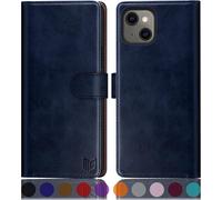 Iphone 13 5G 6.1 Inch Case With [Credit Card Holder] [Rfid Blocking], Pu Leather Flip Case For Men Women For Apple 13, Blue