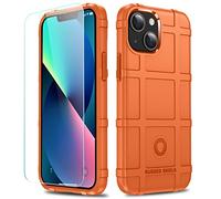iPhone 13 Mini Case, LABILUS Rugged Shield 8ft Drop Proof TPU Thick Armor Tactical Protective Case Compatible with 13 Mini (5.4 inch) - Sunlight Orange
