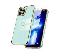 iPhone 13 Pro Max Case with Screen Protector [1 piece], Deluxe Girl Soft Case [Fully reinforced Camera Shock protection] Case (6.7 ") - Candy Green