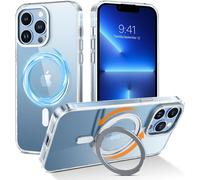 Iphone 13 Pro Max Magnetic Case Compatible With Magsafe Case With Built-In Ring Stand Kickstand Protective Shockproof Dustproof Case Iphone 13 Pro Max Case - Transparent