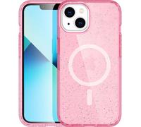 iPhone 14 coque iPhone 14 protection Sparkle Backcover met MagSafe plastique rose imoshion
