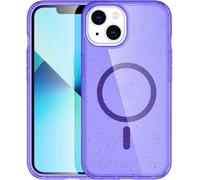 iPhone 14 coque iPhone 14 protection Sparkle Backcover met MagSafe plastique violet imoshion