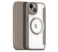 Iphone 14 Plus Étui Folio Dux Ducis Skin X Pro Compatible Magsafe Fermeture Magnétique (Beige)