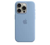 (Iphone 14 Plus Sky-Blue Fog) Étui Magnétique En Silicone Liquide Apple Magsafe D'origine Pour Iphone Étuis De Charge Sans Fil Couverture De Protection Complète